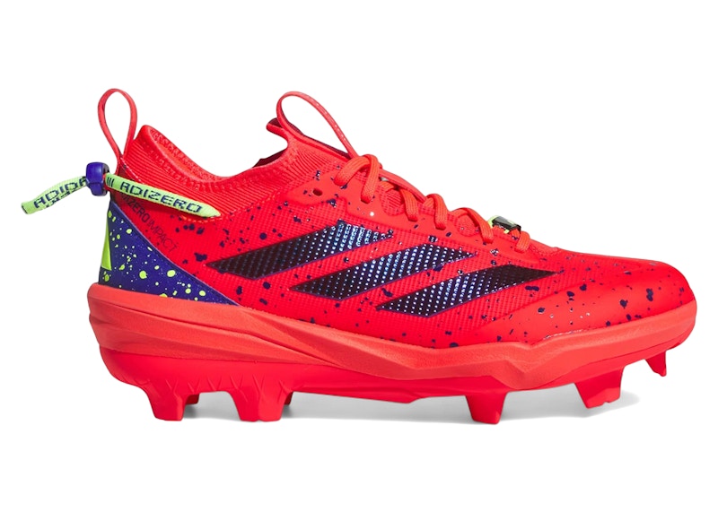 adidas Adizero Impact TPU 2.0 Baseball Shades Lucid Red Blue Lemon