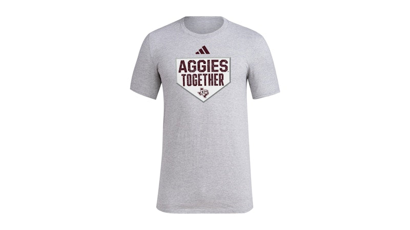 adidas Aggies Dugout Postseason Tee Texas A&M Medium Grey Heather Ncaa-Tam-741