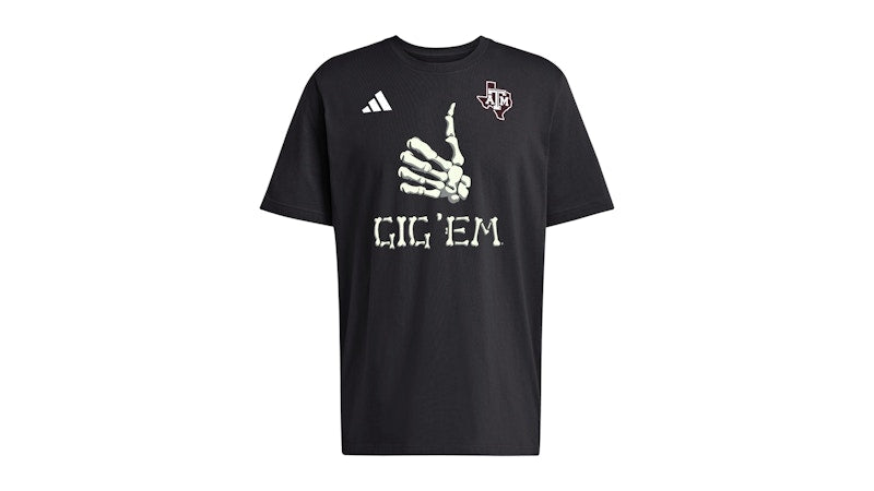 adidas Aggies Halloween Men Tee Texas A&M Black Multi