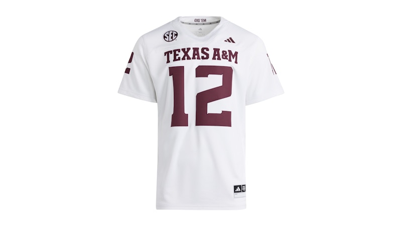 adidas Aggies Premier Away Jersey Texas A&M White