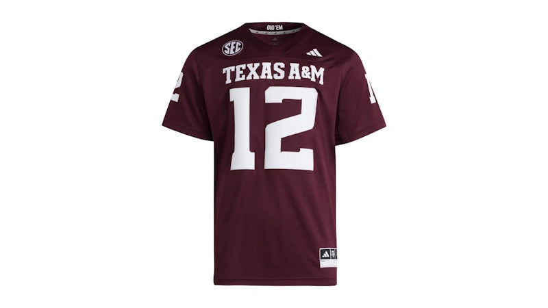 adidas Aggies Premier Home Jersey Texas A&M Team Maroon