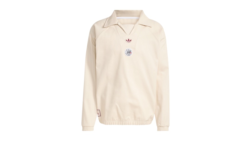 adidas Ajax Amsterdam Terrace Icons Drill Sweatshirt Halo Ivory