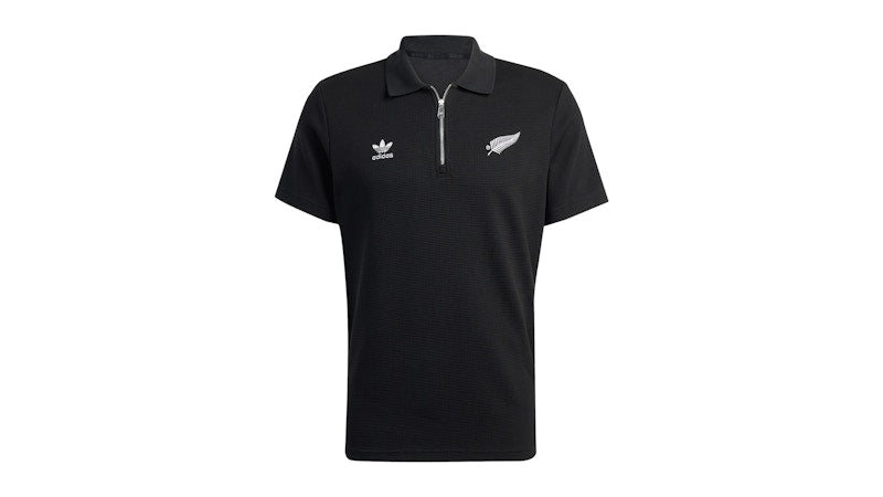 adidas All Blacks Essentials Waffle Polo Shirt All Black