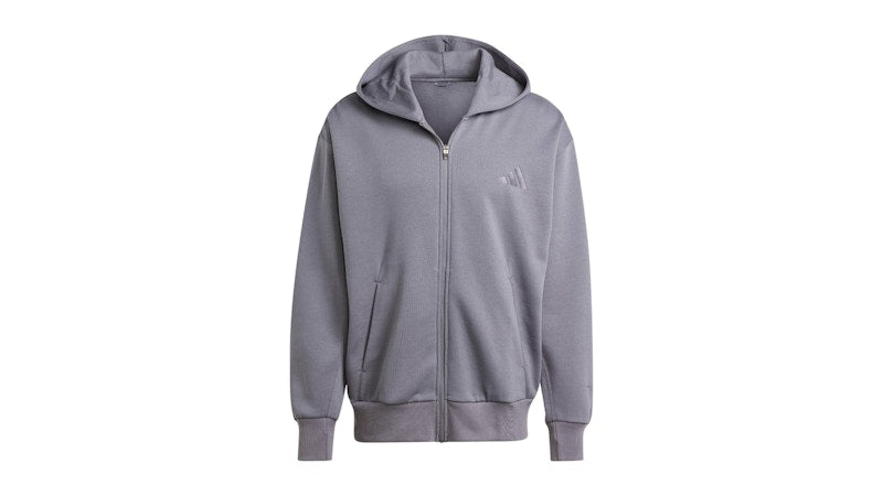 adidas All Szn Fleece Full-Zip Hoodie Grey Four
