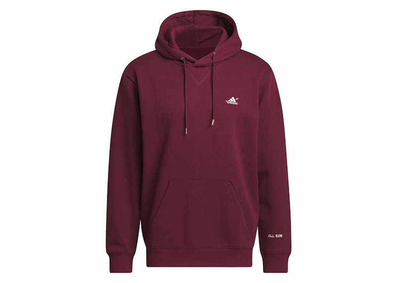 adidas All Szn Valentine's Day Pullover Hoodie Maroon
