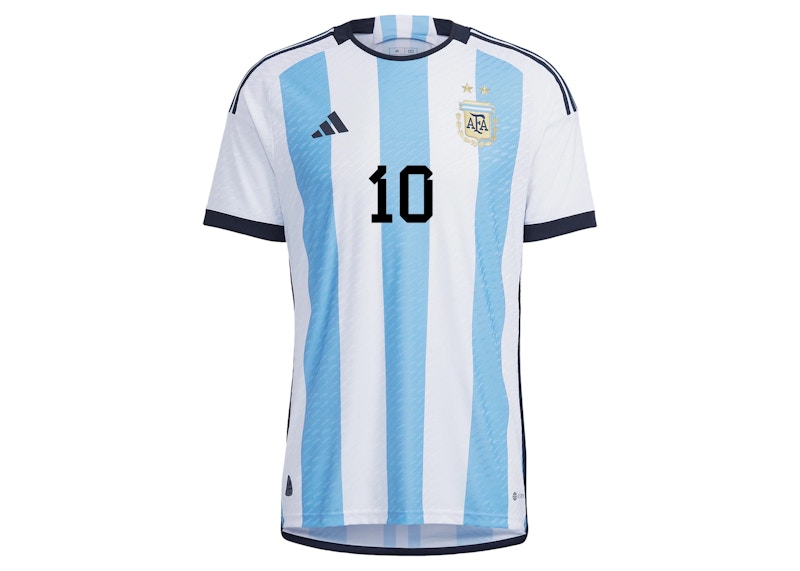 adidas Argentina 2022-23 Authentic Messi Home Jersey White/Light Blue