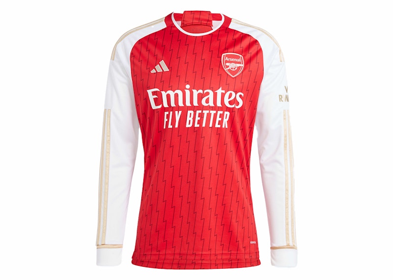 adidas Arsenal 23/24 Long Sleeve Home Jersey Better Scarlet/White