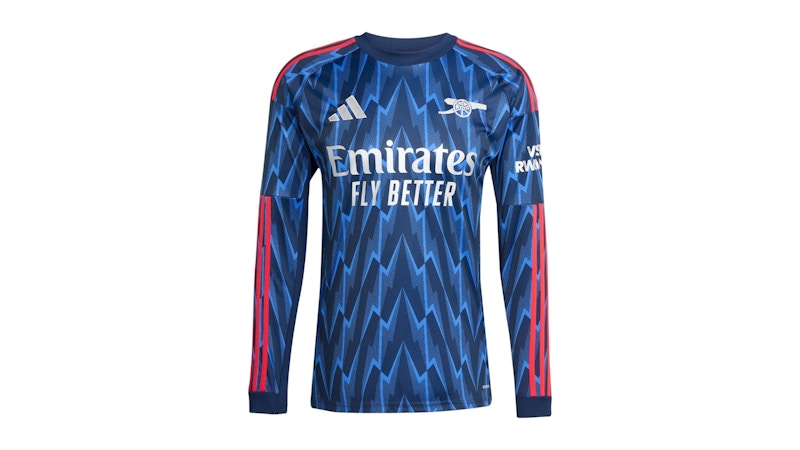 adidas Arsenal 25/26 Long Sleeve Away Jersey Night Indigo Grey Two