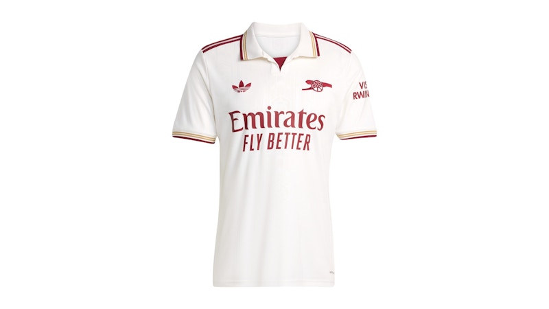 adidas Arsenal 25/26 Third Jersey Cloud White Team Coll Burgundy 2