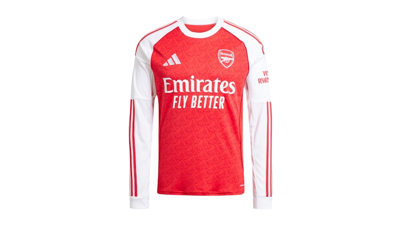 adidas Arsenal FC 2025/2026 Home Jersey Longsleeve Better Scarlet White