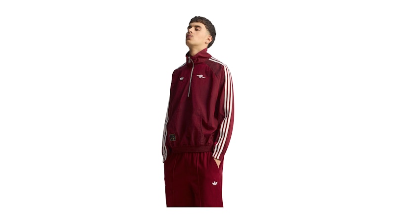 adidas Arsenal Terrace Icons Half-Zip Jacket Team Coll Burgundy 2