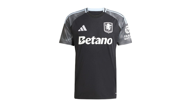adidas Aston Villa FC 25/26 Away Jersey Black/Glow Blue