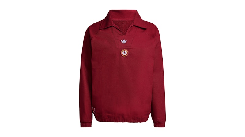 adidas Aston Villa FC Terrace Icons Drill Sweatshirt Team Coll Burgundy