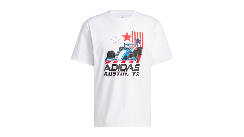 adidas Austin Americana Motorsport Graphic T-Shirt White