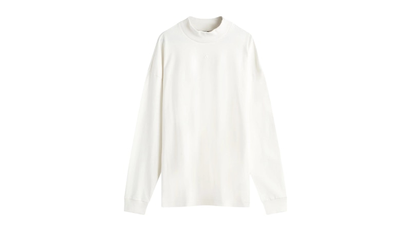 adidas Basketball Long-Sleeve T-shirt Cloud White/Black/Red