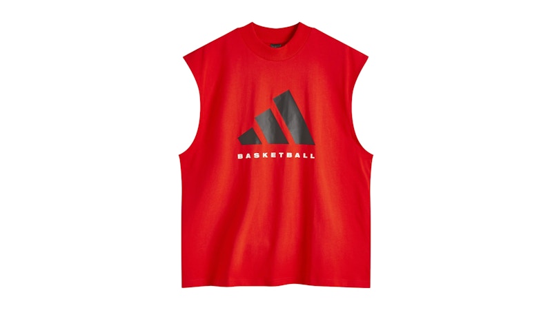 adidas Basketball Sleeveless T-shirt Red