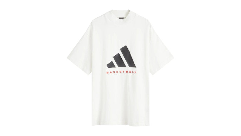 adidas Basketball T-shirt Cloud White/Black/Red