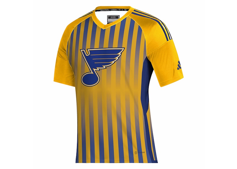adidas Blues Hockey Tee Team Colleg Gold/Royal Blue