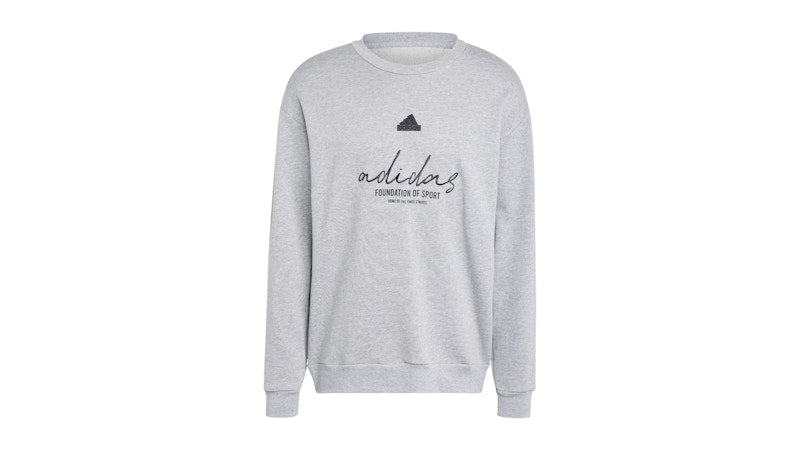 adidas Brand Love French Terry Sweatshirt Medium Grey Heather