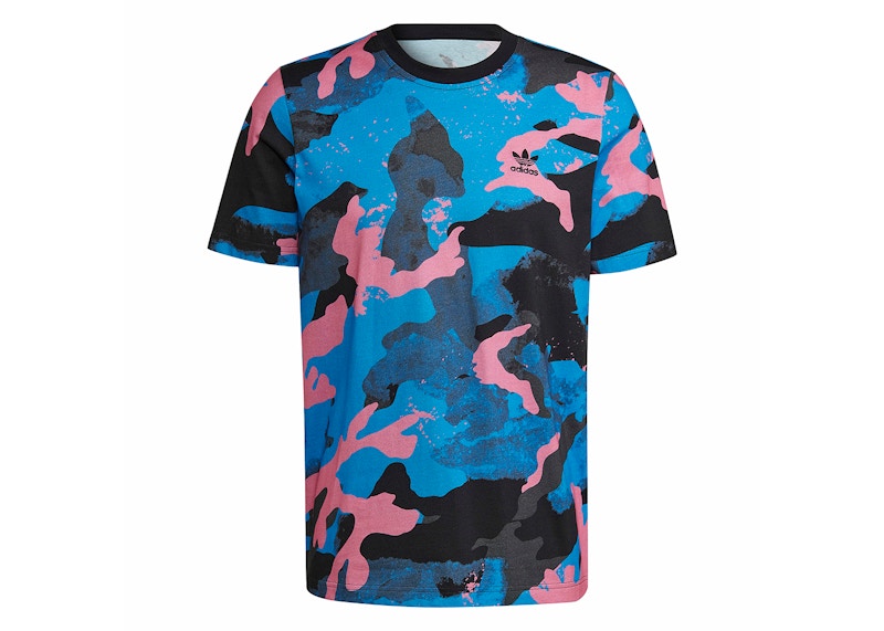 adidas Camo Series Allover Print Tee Pulse Blue
