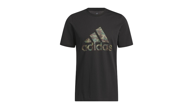 adidas Camo Short Sleeve T-Shirt Black