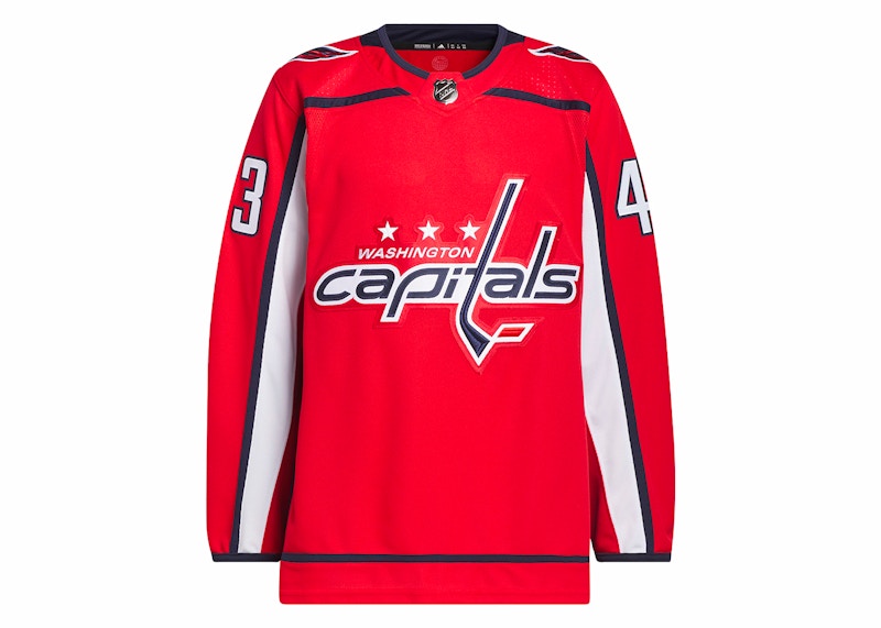 adidas Capitals Wilson Home Authentic Jersey Red