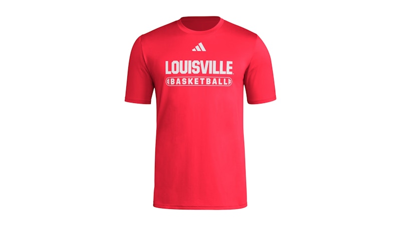 adidas Cardinals Short Sleeve Pregame Tee Louisville Team Power Red Multi