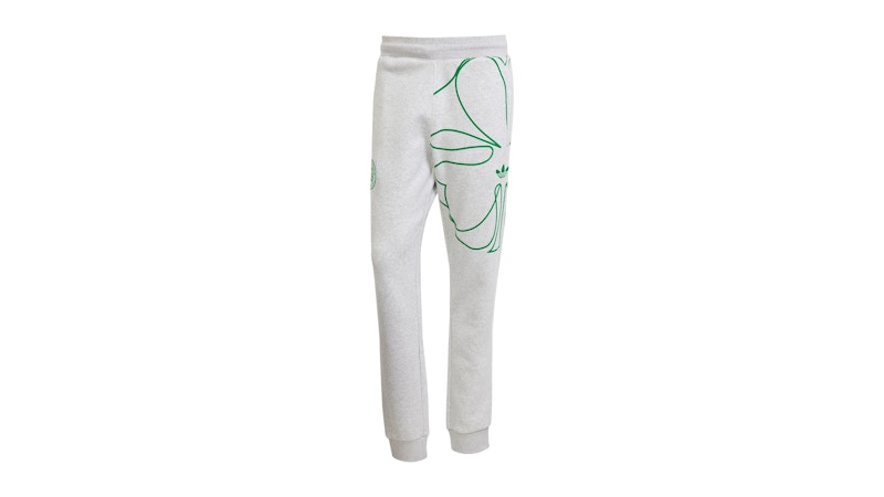 adidas Celtic FC St. Patrick Day Tracksuit Pant Light Grey Heather Green