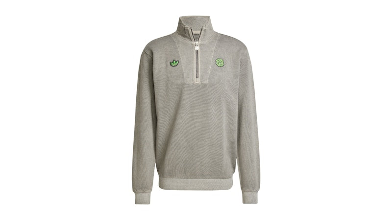 adidas Celtic FC Terrace Icons Half-Zip Top Black