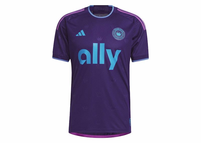 adidas Charlotte FC 23/24 Away Authentic Jersey Dark Purple/Sharp Blue
