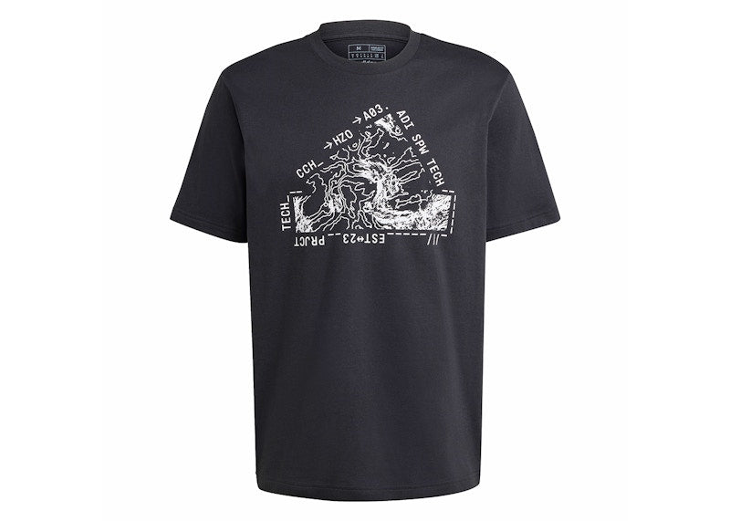 adidas City Escape Landscape Graphic Tee Black
