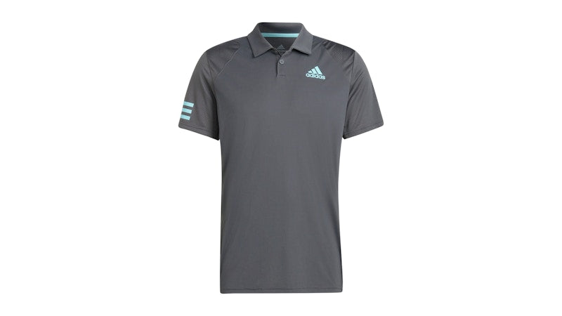 adidas Club 3-Stripes Polo Shirt Grey Six/Pulse Aqua