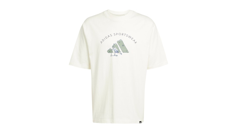 adidas Codes Doodle Scooter Graphic Tee Off White