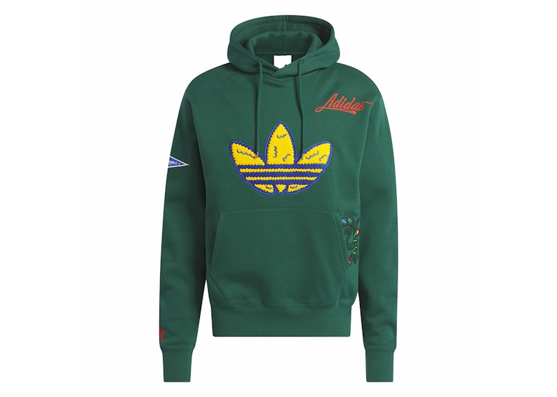 adidas Collegiate Badge Hoodie Collegiate Green