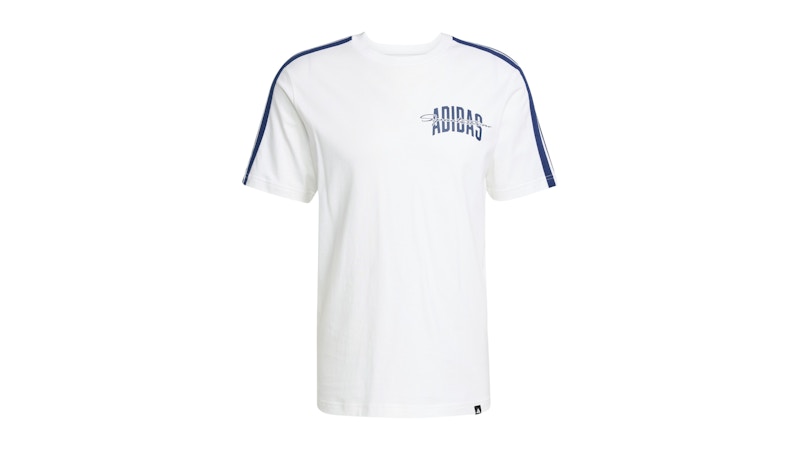 adidas Collegiate Script Graphic Tee White