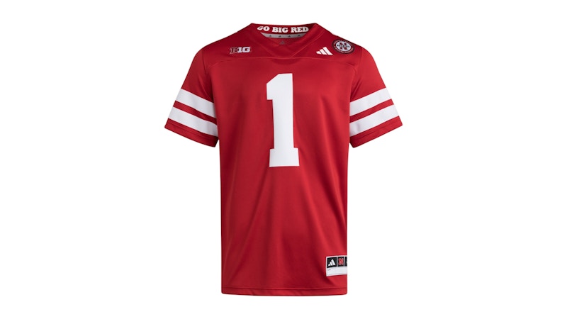 adidas Cornhuskers Premier Home Jersey Nebraska Team Power Red White