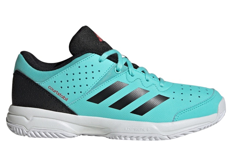 adidas Court Stabil Flash Aqua Black White (GS)
