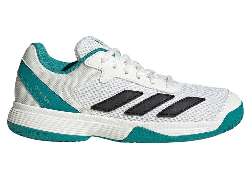adidas Courtflash Cloud White Pure Teal Off White (GS)