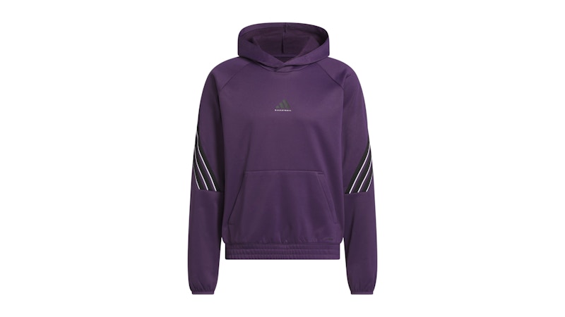 adidas Crazy Warm Fleece Hoodie Aurora Plum Black
