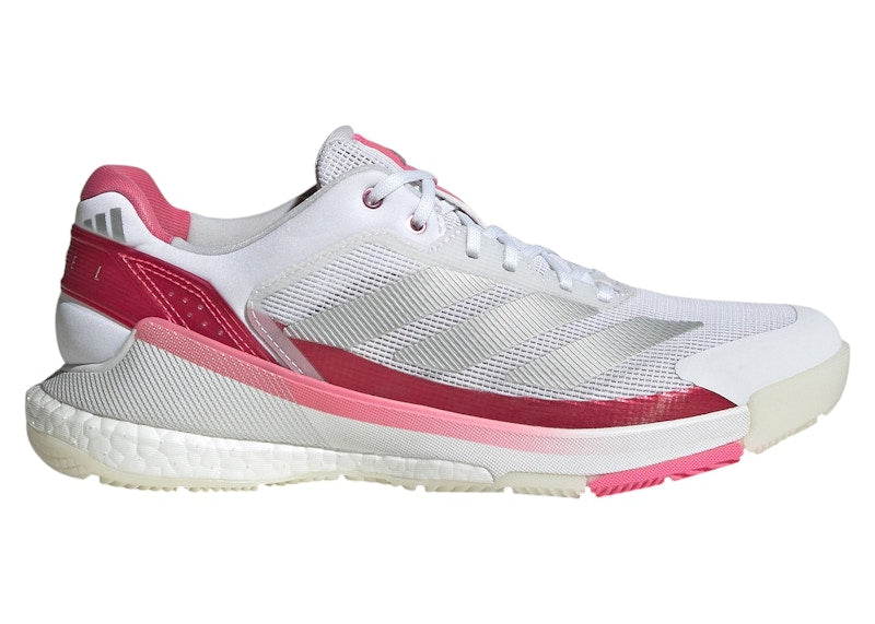 adidas Crazyquick Boost Padel Cloud White Silver Metallic Lucid Pink (Women's)