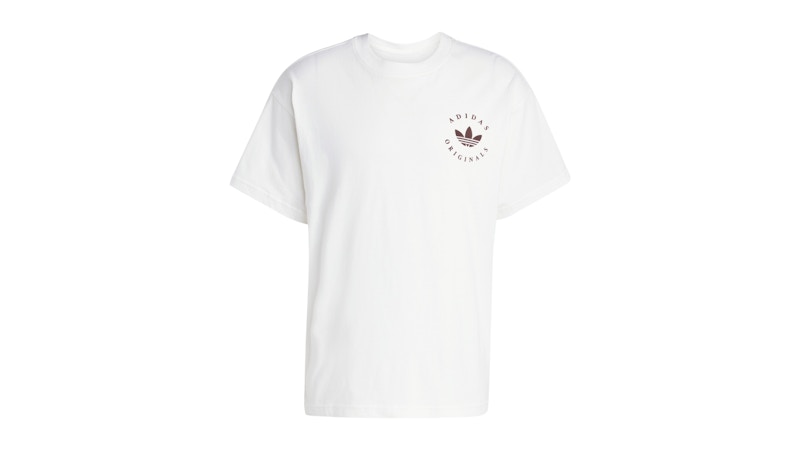 adidas Curved Trefoil Logo Gfx T-Shirt Core White