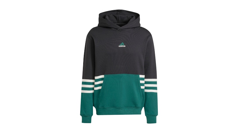 adidas Cutline Hoodie Black Collegiate Green