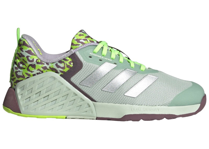 adidas Dropset 3 GFX Linen Green Silver Metallic Lucid Lemon (Women's)