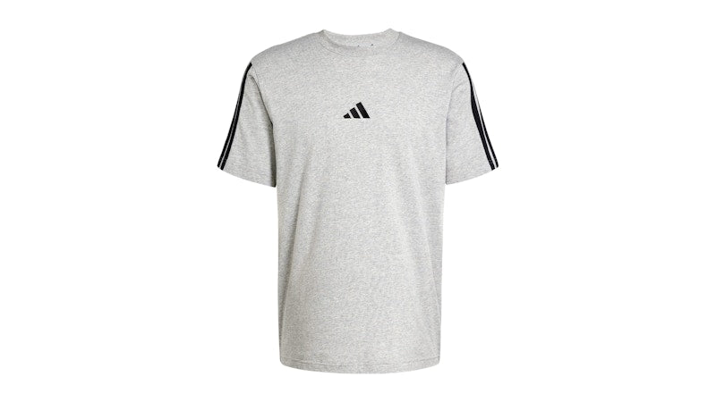 adidas Essentials 3-Stripes Single Jersey T-Shirt Medium Grey Heather/Black