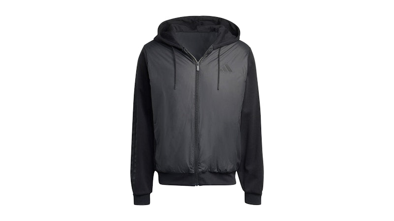 adidas Essentials Climawarm 3-Stripes Insulated Hooded Hybrid Jacket Black