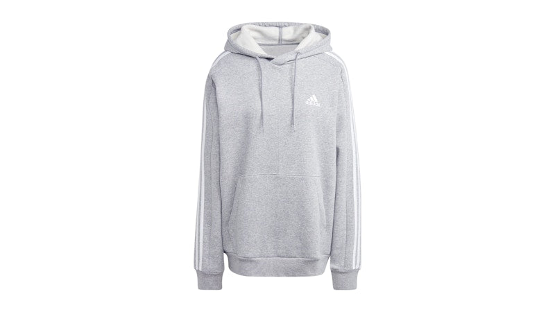 adidas Essentials Fleece 3-Stripes Hoodie Medium Grey Heather