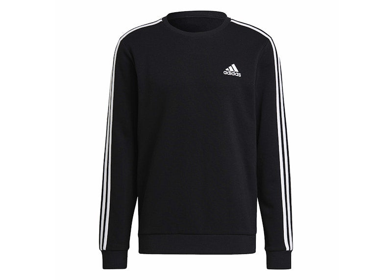 adidas Essentials Fleece 3-Stripes Sweatshirt Black/White