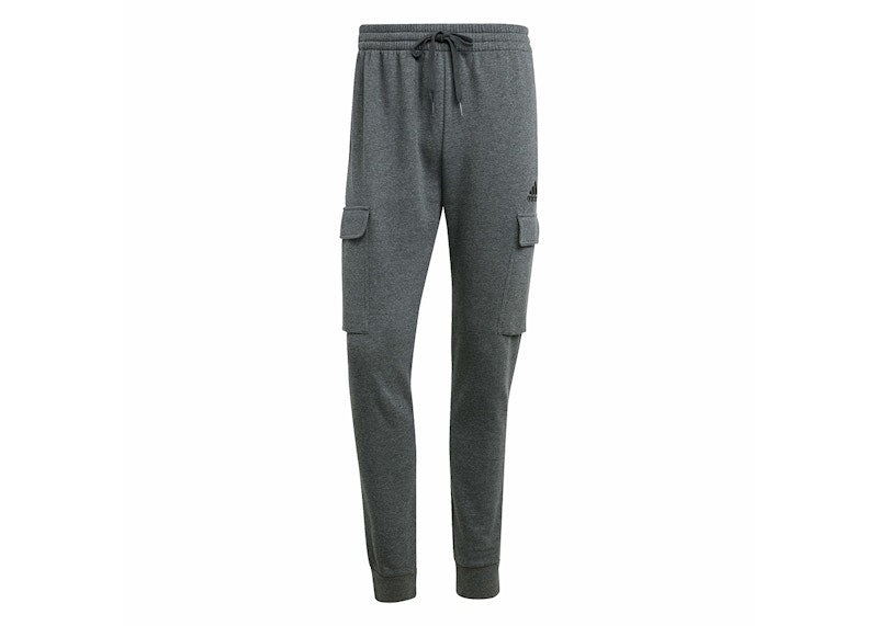 adidas Essentials Fleece Regular Tapered Cargo Pants Dark Grey Heather/Black