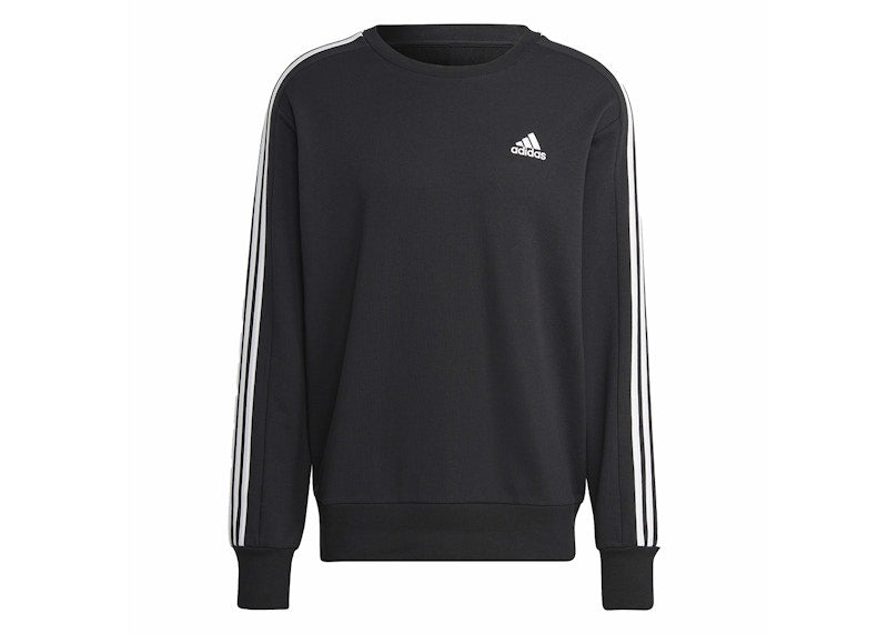 adidas Essentials French Terry 3-Stripes Sweatshirt Black