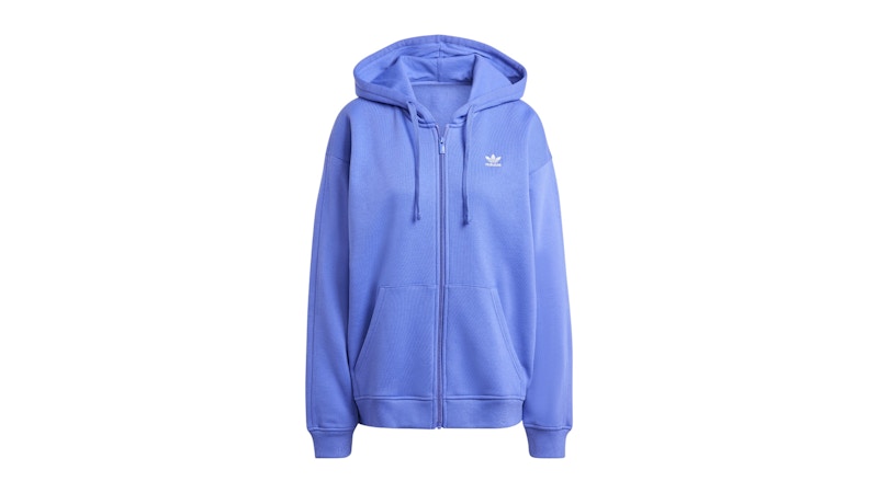 adidas Essentials Full-Zip Fleece Hoodie Semi Cobalt Blue